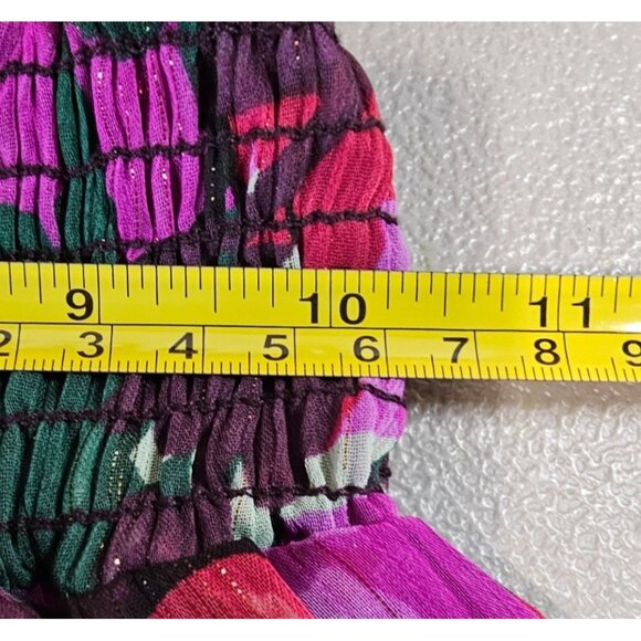 Misa Womens M Floral Ruffle Sleeve Gordana Midi Dress - Picture 12 of 16